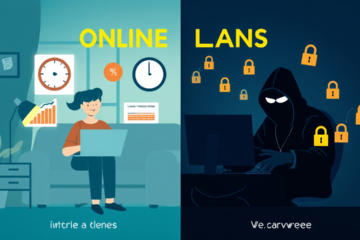 Immagine che rappresenta i vantaggi e i rischi del prestito online nel mondo digitale.